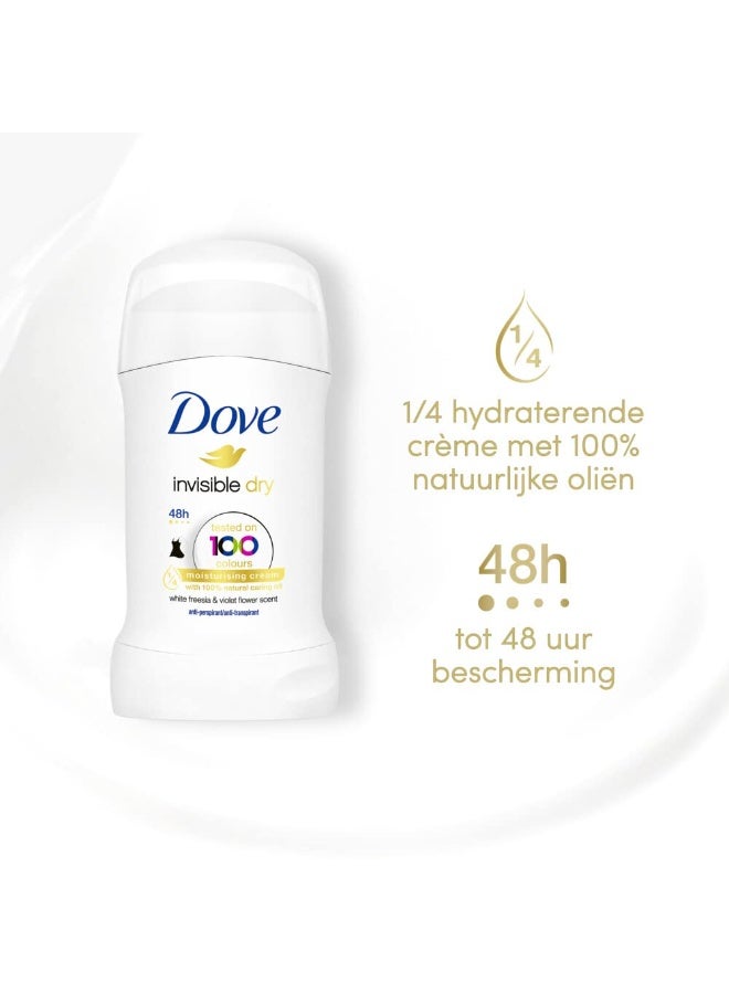 دوف مزيل عرق دوف إنفيزيبل دراي ستيك مضاد للتعرق، رول أون، 40 مل، عبوة من قطعة واحدة - Image 2